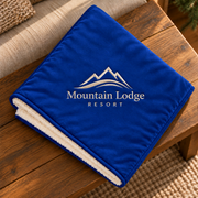 Embroidered Sherpa Throw Blanket 50"x60"