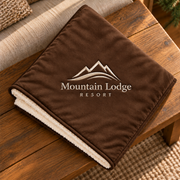 Embroidered Sherpa Throw Blanket 50"x60"