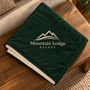 Embroidered Sherpa Throw Blanket 50"x60"