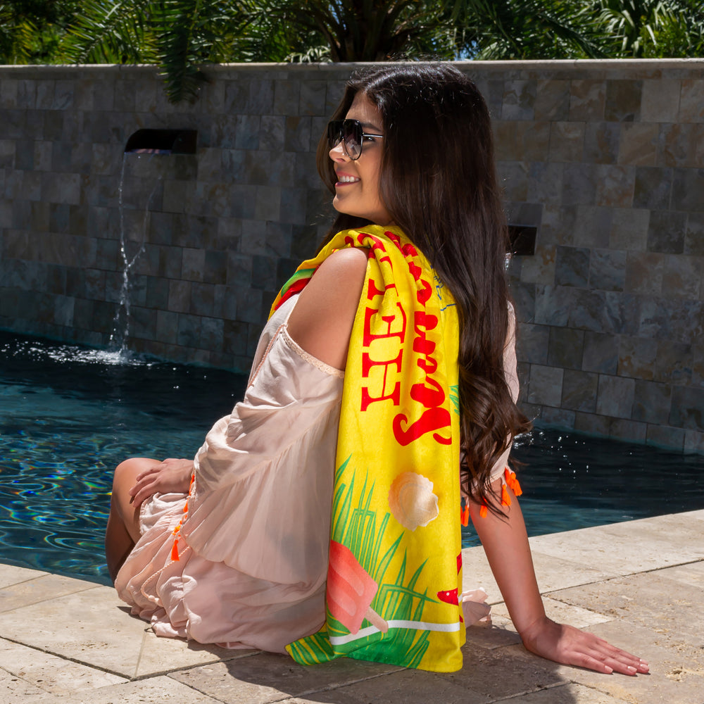 Sublimated Junior Beach Towel 22x42